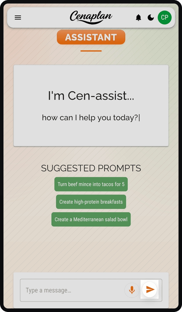 Add recipe to plan from mobile